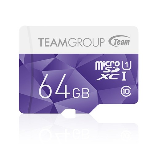 Team 64GB MicroSDxC Class 10 UHS 1 U1 ColorCard