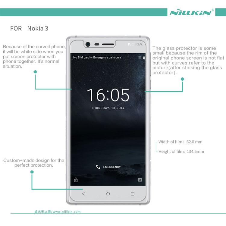 رچسب محافظ صفحه نمایش شفاف نوکیا 3 مارک نیلکین