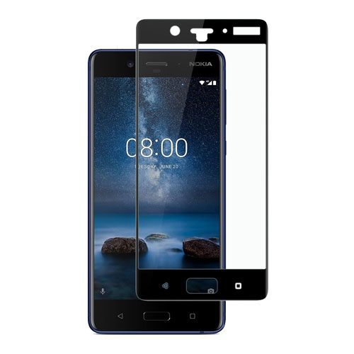 محافظ صفحه نمایش شیشه‌ای 3D Full گوشی نوکیا 8