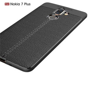 قاب اورجینال نوکیا 7 پلاس طرح چرم