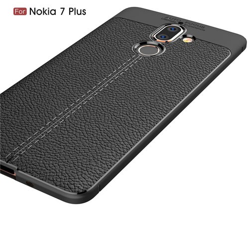 قاب اورجینال نوکیا 7 پلاس طرح چرم