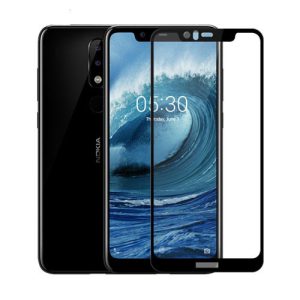 28036گلس تمام صفحه فول چسب نوکیا 5.1 پلاس (Nokia X5)