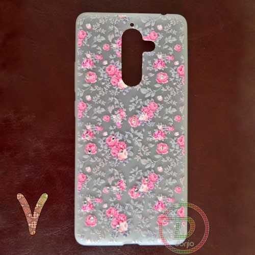 گارد ژله‌ای طرح گُل نگین دار نئونی نوکیا 7 پلاس