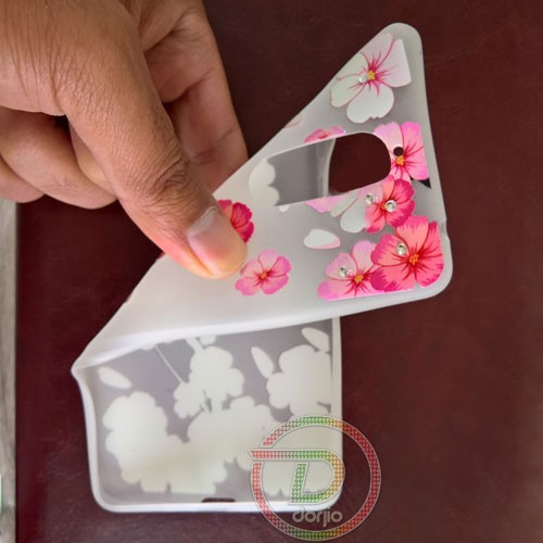 گارد ژله‌ای طرح گُل نگین دار نئونی نوکیا 8