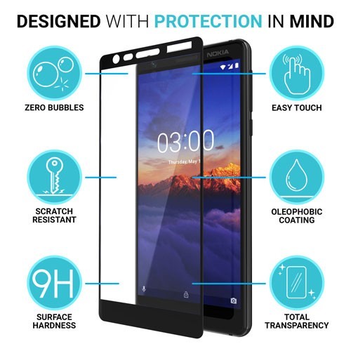 گلس تمام صفحه فول چسب نوکیا 3.1