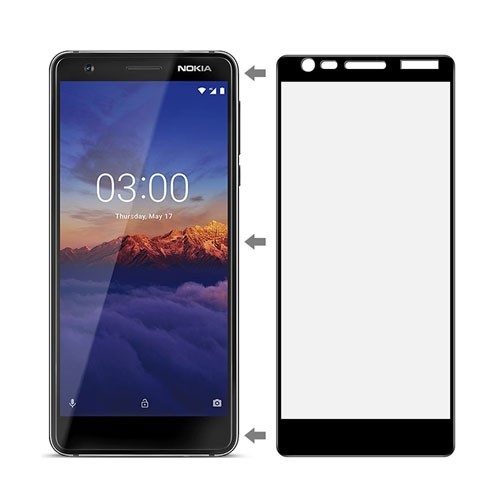 گلس تمام صفحه فول چسب نوکیا 3.1
