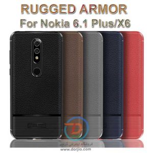 گارد ژله‌ای ضد ضربه گوشی نوکیا 6.1 plus  مدل Rugged Armor