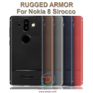 گارد ژله‌ای ضد ضربه گوشی نوکیا 8 sirocco  مدل Rugged Armor