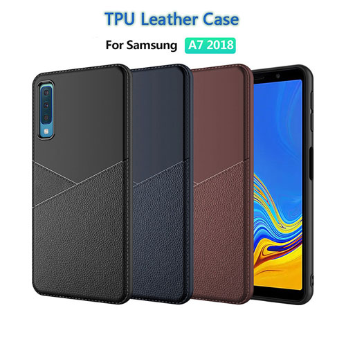 Samsung Galaxy A7 2018 Leather TPU Case