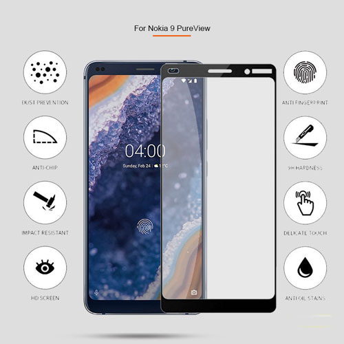 گلس 3D تمام صفحه فول چسب نوکیا 9