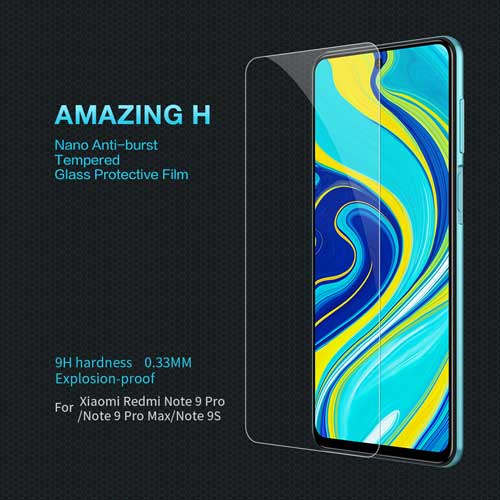 گلس شیائومی Redmi Note 9S مارک H نیلکین