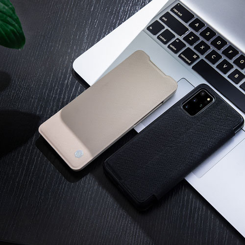 فلیپ کاور چرمی +Galaxy S20 مارک Ming نیلکین