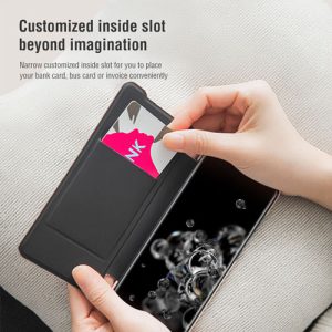 فلیپ کاور چرمی Galaxy S20 Ultra مدل Ming نیلکین