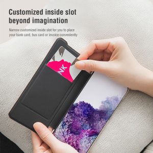 فلیپ کاور چرمی +Galaxy S20 مارک Ming نیلکین