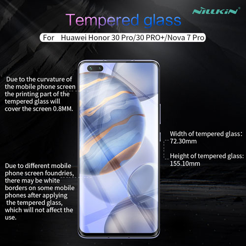 گلس نیلکین هوآوی Honor 30 Pro Plus مدل 3D DS+MAX