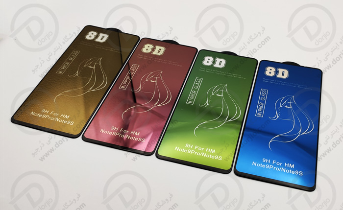 فولِ رنگی و آینه‌ای 8D شیائومی ردمی نوت 9 اس Redmi Note 9s 8