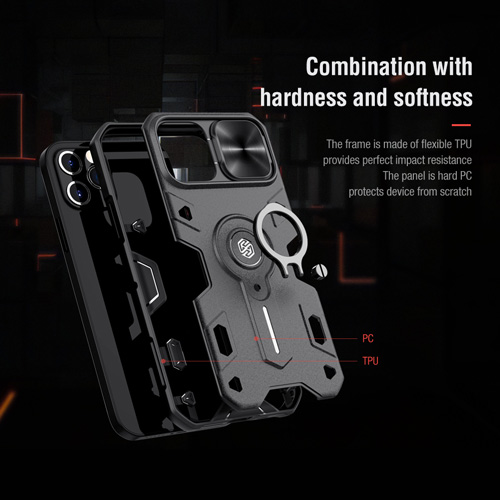 گارد محافظ رینگی نیلکین iPhone 12 Max مدل Camshield Armor