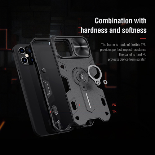 گارد محافظ رینگی نیلکین iPhone 12 Pro Max مدل Camshield Armor