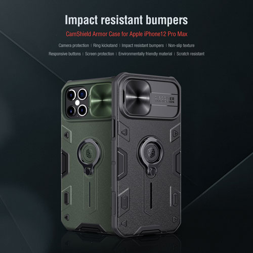 گارد محافظ رینگی نیلکین iPhone 12 Pro Max مدل Camshield Armor