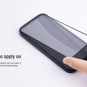 محافظ تمام صفحه شفاف نیلکین گوش آیفون 12 پرو مکس مدل PC Full Coverage Ultra