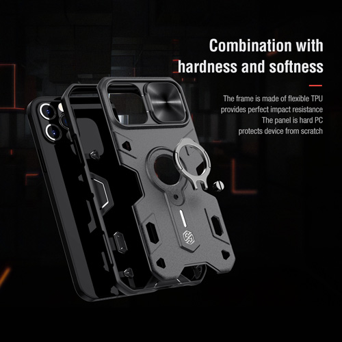 گارد رینگی نیلکین iPhone 12 مدل CamShield Armor (LOGO