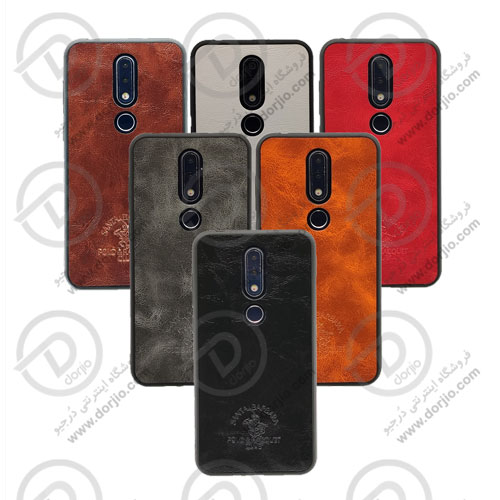 گارد روکش چرمی Nokia 6.1 Plus/X6 مارک Santa Barbara