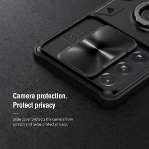 گارد محافظ رینگی سامسونگ Galaxy S21 Ultra مدل Camshield Armor نیلکین