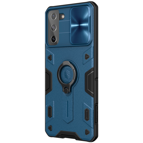 گارد محافظ رینگی سامسونگ Galaxy S21 مدل Camshield Armor نیلکین