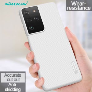 قاب محافظ سامسونگ Galaxy S21 Ultra مارک نیلکین + استند