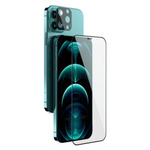 گلس تمام صفحه و محافظ لنز نیلکین iPhone 12 Pro