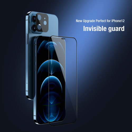 گلس تمام صفحه و محافظ لنز نیلکین iPhone 12 Mini