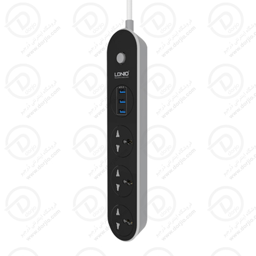 سه راهی برق USB دار LDNIO مدل SC3301