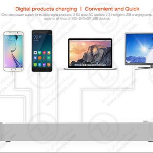 سه راهی برق USB دار LDNIO مدل SC3301