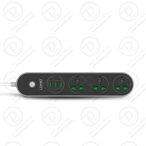 سه راهی برق USB دار LDNIO مدل SC3301