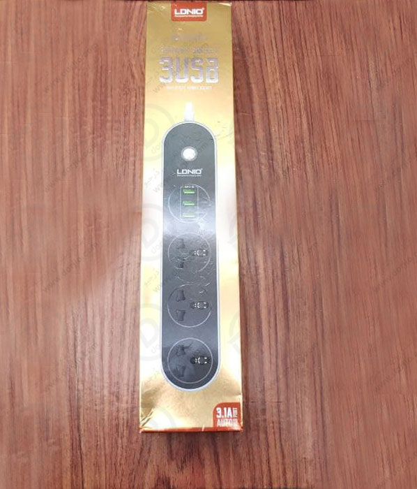 سه راهی برق USB دار LDNIO مدل SC3301
