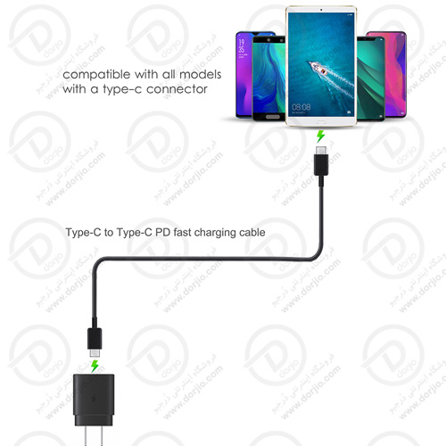 کابل فست Type C اصلی سامسونگ مدل EP-DG977