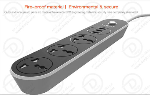 سه راهی برق USB دار LDNIO مدل SC3301