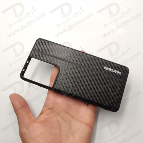 گارد چرم کربنی سامسونگ Galaxy S21 Ultra مدل ROXY
