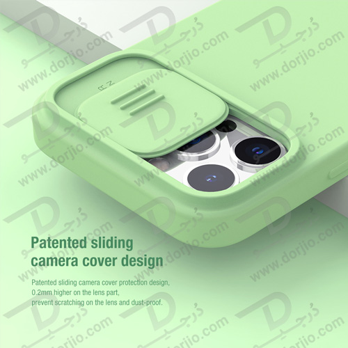 کاور Camshield سیلیکونی نیلکین با محافظ دوربین iPhone 13 Pro Max