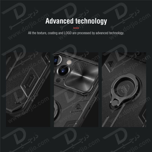 گارد محافظ رینگی iPhone 13 Pro Max مدل Camshield Armor نیلکین