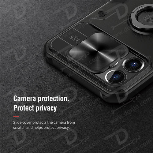 گارد محافظ رینگی iPhone 13 Pro Max مدل Camshield Armor نیلکین