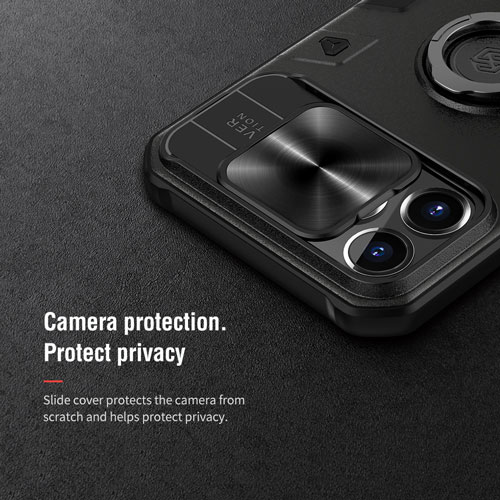 گارد محافظ رینگی iPhone 13 Pro مدل Camshield Armor نیلکین