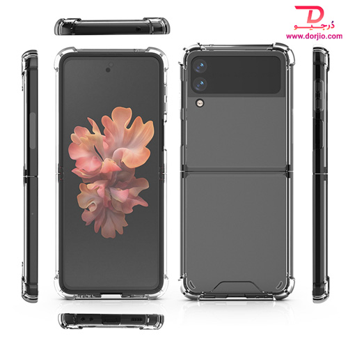 قاب کریستالی شفاف فریم ژله‌ای ضد ضربه سامسونگ Galaxy Z Flip3