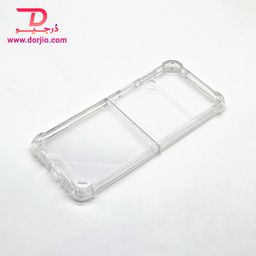قاب کریستالی شفاف فریم ژله‌ای ضد ضربه سامسونگ Galaxy Z Flip3