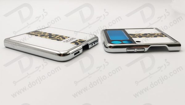 کریستال کاور طرح سفید پلنگی سامسونگ Galaxy Z Flip3 مارک GKK