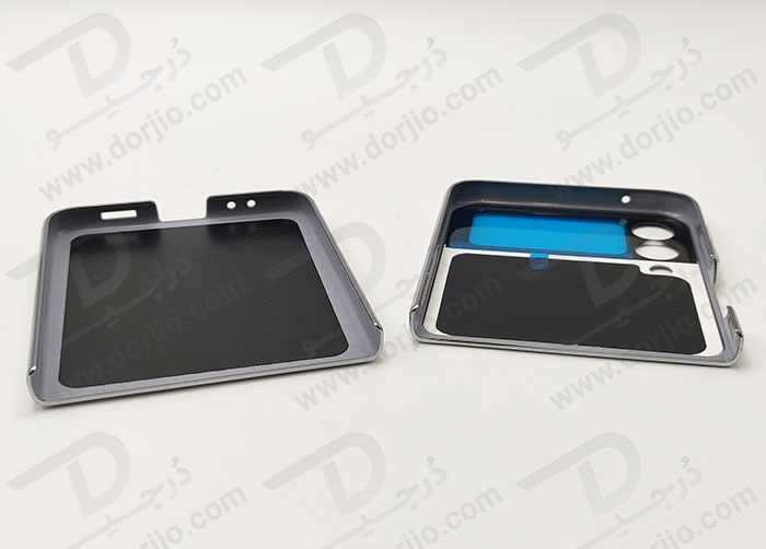 کریستال کاور طرح سفید پلنگی سامسونگ Galaxy Z Flip3 مارک GKK