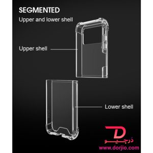 قاب کریستالی شفاف فریم ژله‌ای ضد ضربه سامسونگ Galaxy Z Flip3