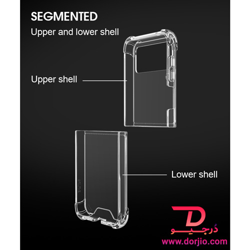 قاب کریستالی شفاف فریم ژله‌ای ضد ضربه سامسونگ Galaxy Z Flip3