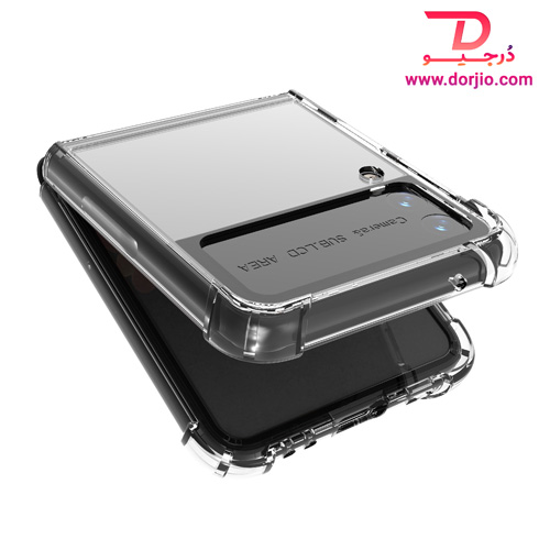 قاب کریستالی شفاف فریم ژله‌ای ضد ضربه سامسونگ Galaxy Z Flip3