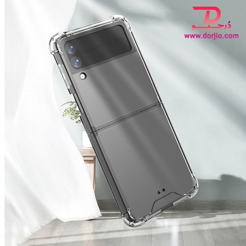 قاب کریستالی شفاف فریم ژله‌ای ضد ضربه سامسونگ Galaxy Z Flip3